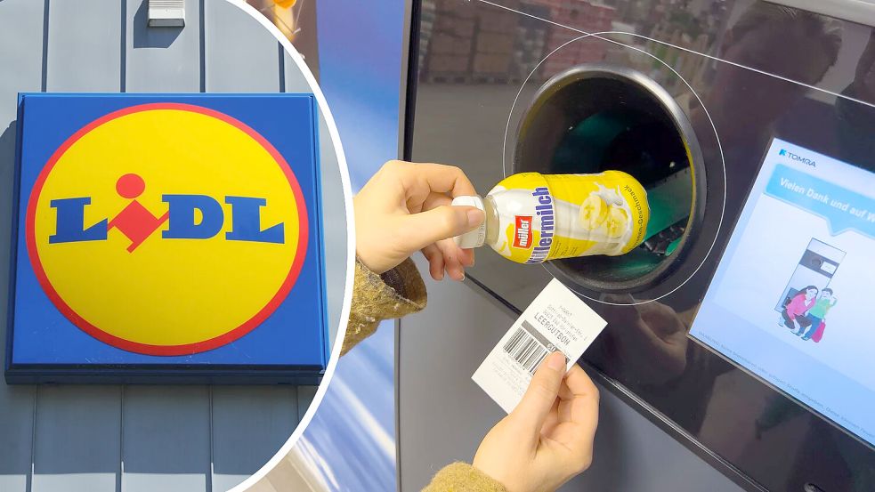 Schluss mit dem Papier: Bei Lidl kann man den Bon nach der Pfandabgabe jetzt auch digital erhalten. Foto: dpa/Jens Kalaene, IMAGO/MiS