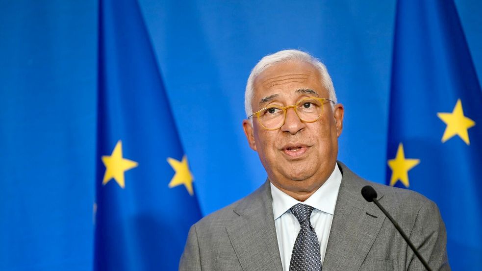 EU-Ratspräsident António Costa forderte von China, seinen Einfluss auf Russland zu nutzen. Foto: Johannes Neudecker/dpa