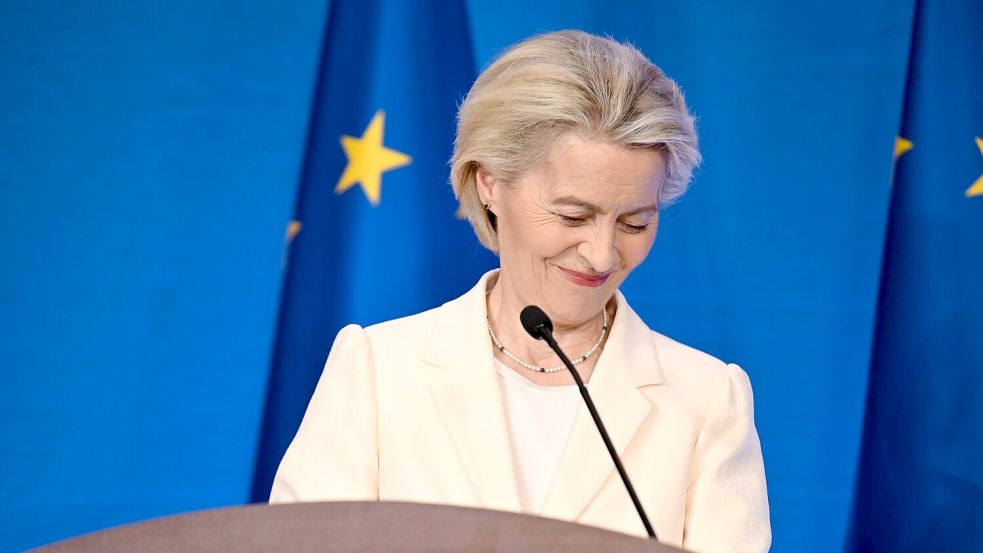 EU-Kommissionspräsidentin Ursula von der Leyen warnte China vor Gegenmaßnahmen beim Thema Handel. Foto: Johannes Neudecker/dpa