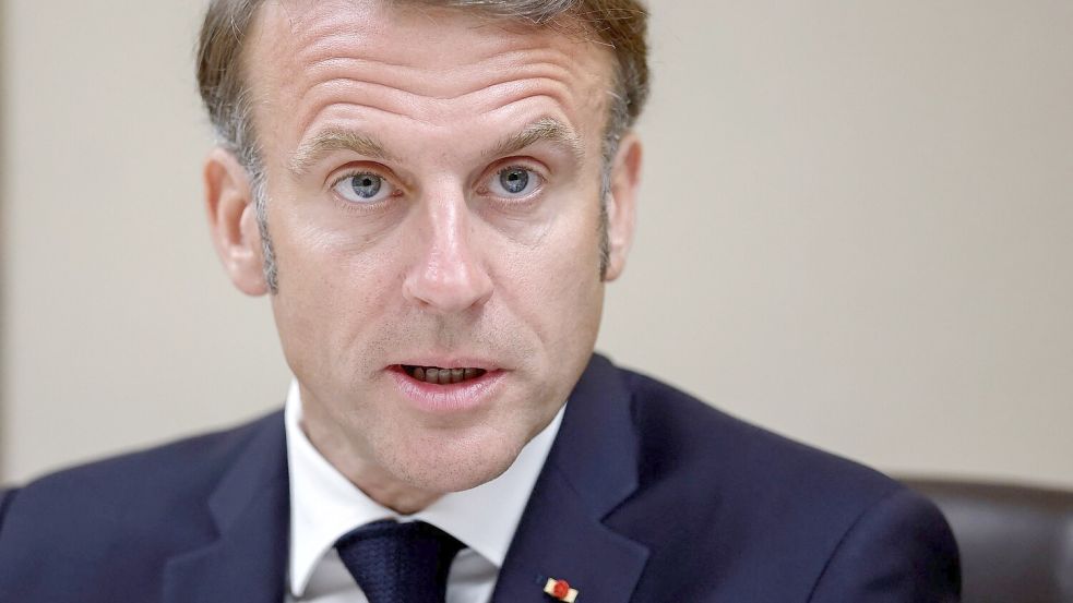 Schon länger hat der französische Präsident Emmanuel Macron sich zu einer Anerkennung von Palästina als Staat bereit gezeigt. Foto: Benoit Tessier/REUTERS Pool via AP/dpa