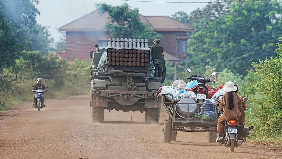 Die Situation war am Donnerstag eskaliert. Foto: Heng Sinith/AP/dpa