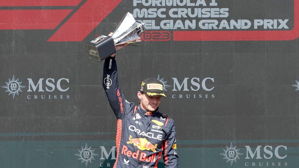Max Verstappen gewann schon dreimal in Belgien: Zuletzt 2023. Foto: Geert Vanden Wijngaert/AP