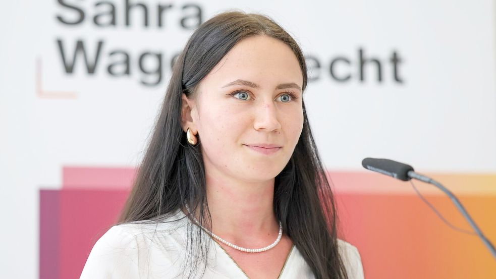 Anastasia Wirsing ist frischgewählte Bundesvorsitzende des BSW-Jugendbündnisses. Foto: Christoph Reichwein/dpa