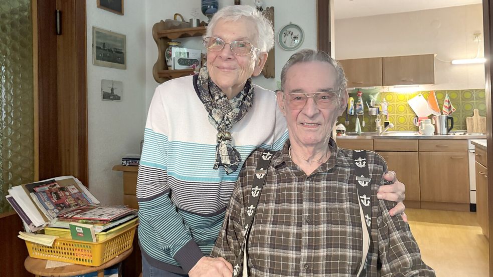 Jurine und Bernhard Schoof feiern eiserne Hochzeit. Seit 65 Jahren sind die beiden miteinander verheiratet. Foto: Hannah Weiden