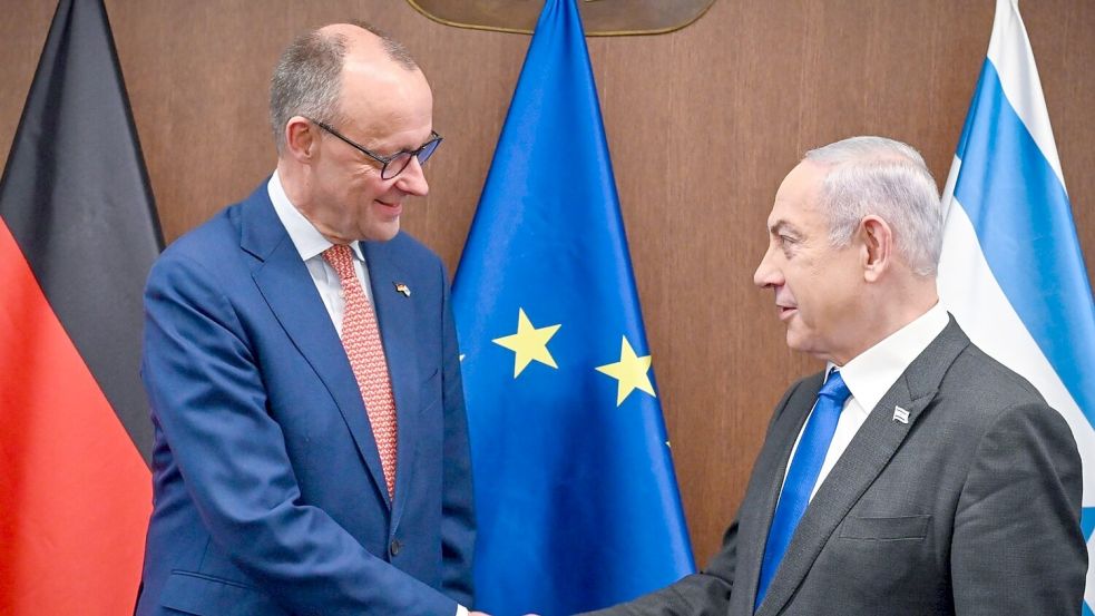 Im Telefonat forderte Bundeskanzler Merz den israelischen Premierminister Netanjahu den Angaben nach auf, alles in seiner Macht Stehende zu unternehmen, um umgehend einen Waffenstillstand zu erreichen. (Archivbild) Foto: Kobi Gideon/GPO/dpa