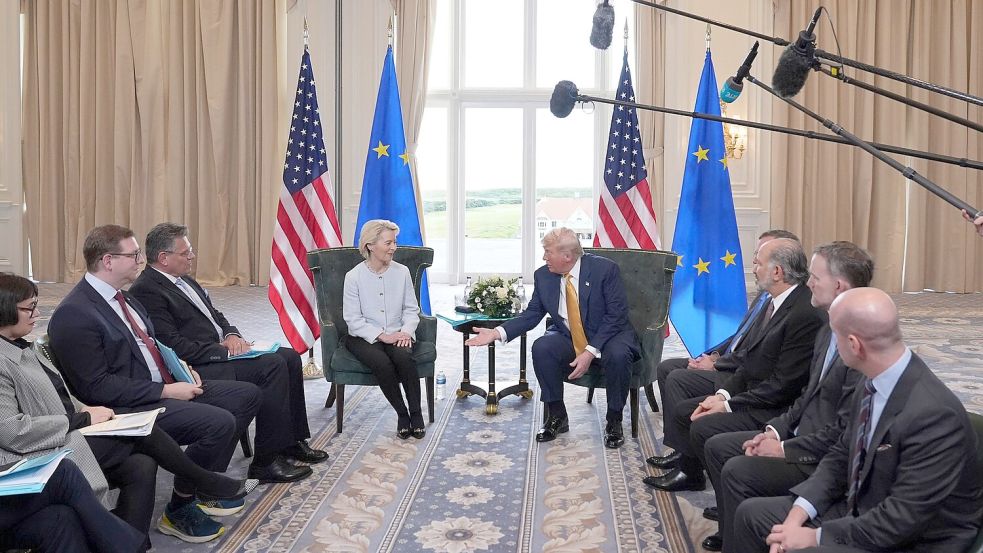 Die EU und USA hatten monatelang verhandelt. Foto: Jacquelyn Martin/AP/dpa