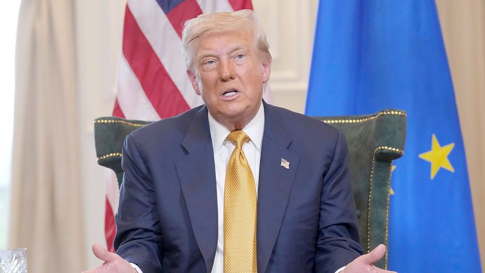Der Handelsdeal zwischen den USA und der EU wurde in Deutschland eher verhalten aufgenommen. Foto: Jacquelyn Martin/AP/dpa