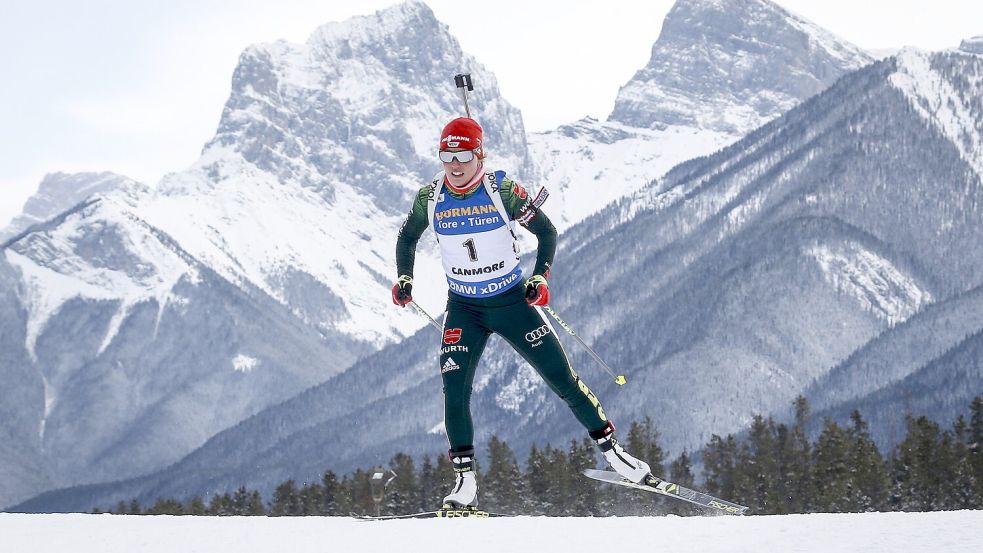 Die frühere Biathletin Laura Dahlmeier ist bei einem Unglück in den Bergen ums Leben gekommen. Foto: Jeff McIntosh/The Canadian Press/AP/dpa