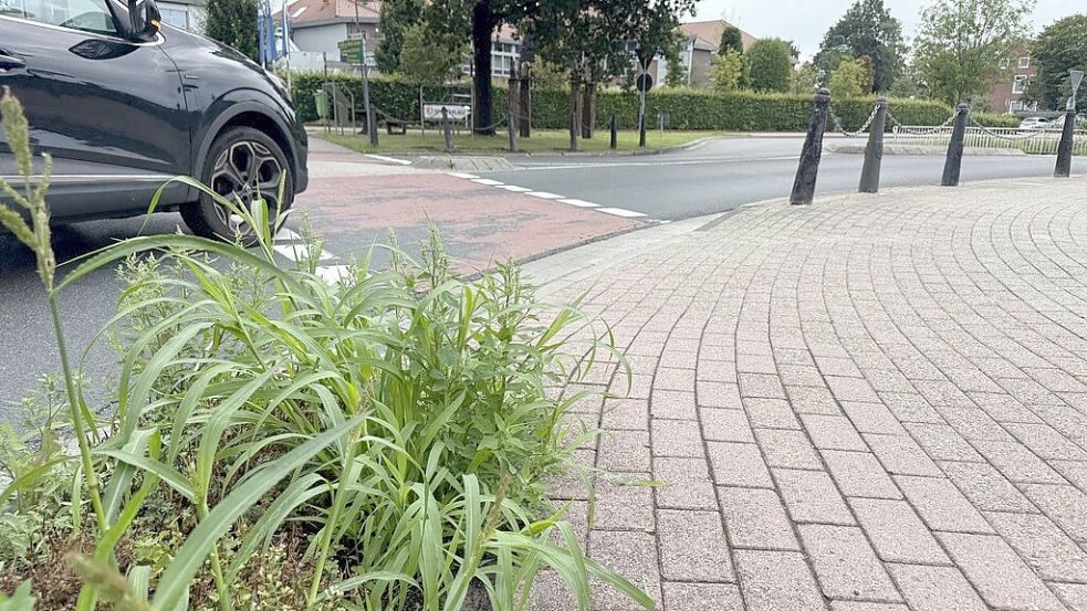 Die Verkehrsführung beim Kreisel soll verbessert werden. Foto: Dirk Hellmers