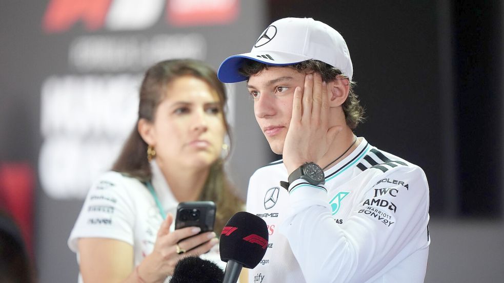 Mercedes-Jungstar Kimi Antonelli kämpft mit dem Druck. Foto: Bradley Collyer/PA Wire/dpa