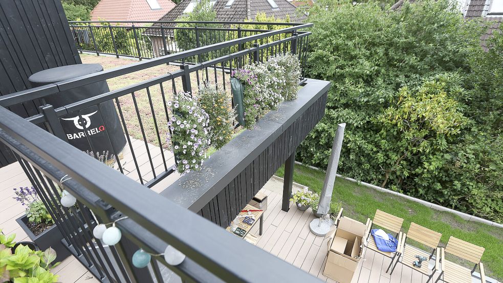Ein Teil der großen Dachterrasse wurde mit Sukkulenten begrünt. Foto: Jens Doden/Emden