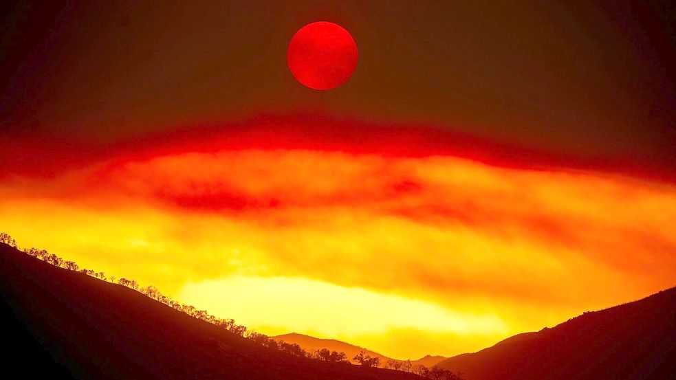 Das sogenannte „Gifford Fire“ wütet im Los Padres National Forest, einem Waldgebiet nördlich von Santa Barbara. Foto: Noah Berger/AP/dpa