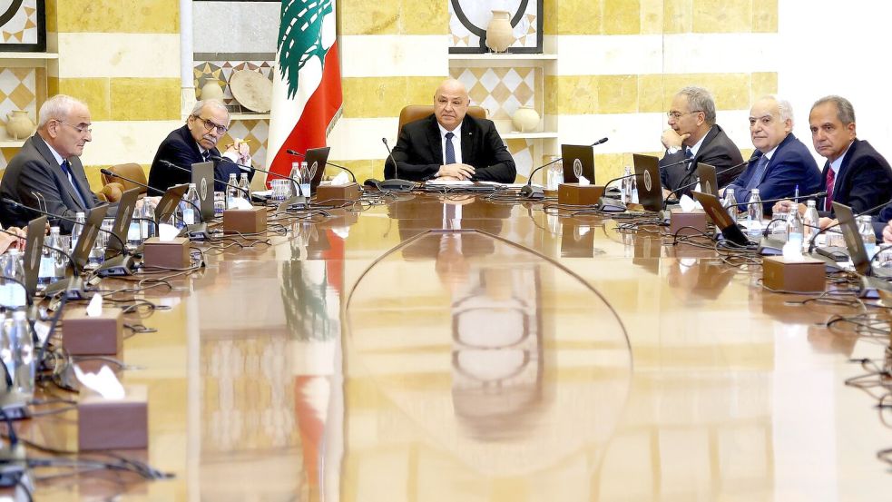 Im Libanon wird über eine Entwaffnung der Hisbollah-Miliz debattiert. Foto: -/Pressebüro der libanesischen Präsidentschaft/AP/dpa