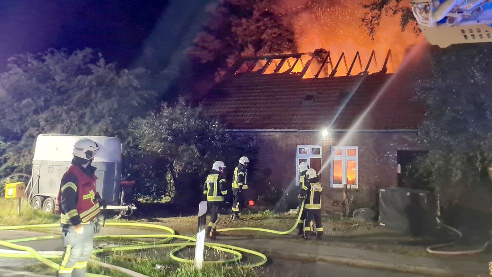 Die Feuerwehr war in der Nacht zu Freitag in Wittmund im Einsatz. Foto: Feuerwehr Wittmund