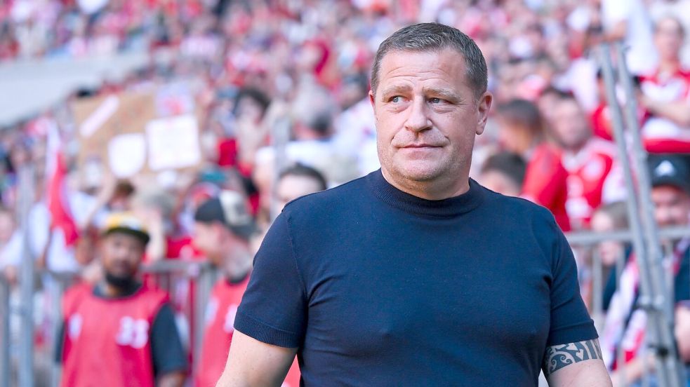 Max Eberl ist mit dem Kader „happy“. Foto: Sven Hoppe/dpa