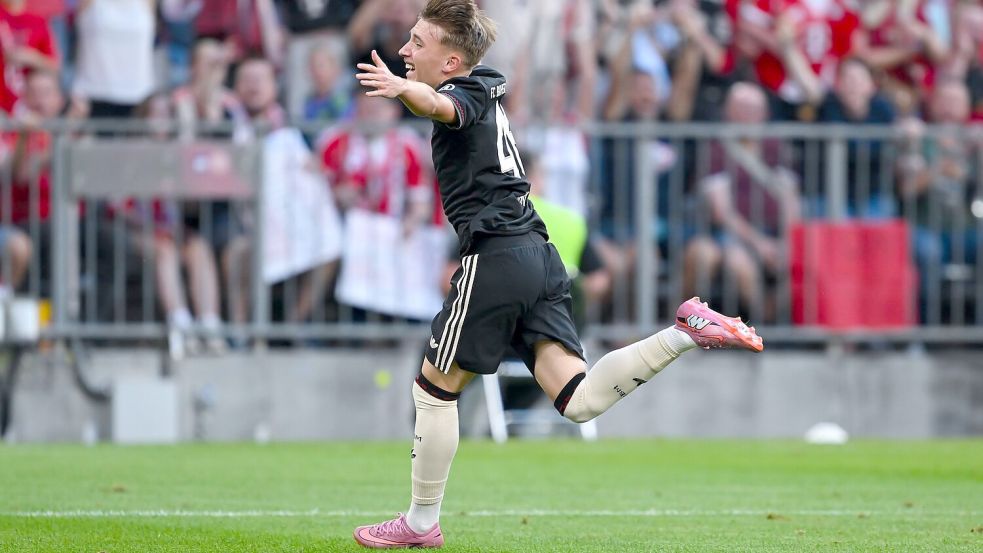 Talent Lennart Karl hat seinen Vertrag bei den Bayern verlängert. Foto: Sven Hoppe/dpa