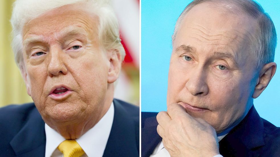 Donald Trump und Wladimir Putin wollen sich in Alaska treffen. (Archivbild) Foto: Pavel Bednyakov/AP/Pool via AP/dpa