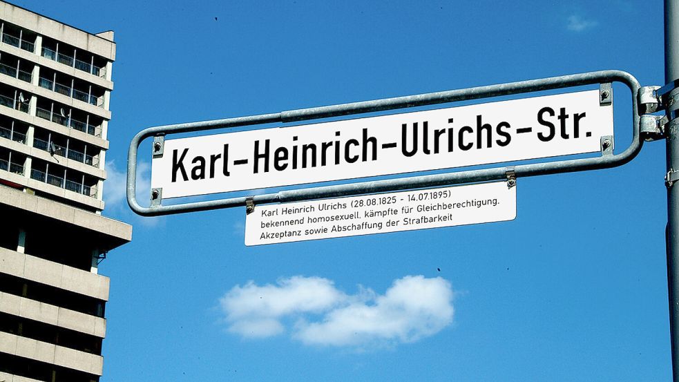 In Hannover trägt eine Straße den Namen des gebürtigen Aurichers Karl Heinrich Ulrichs. Foto: Bernd Schwabe/Archiv