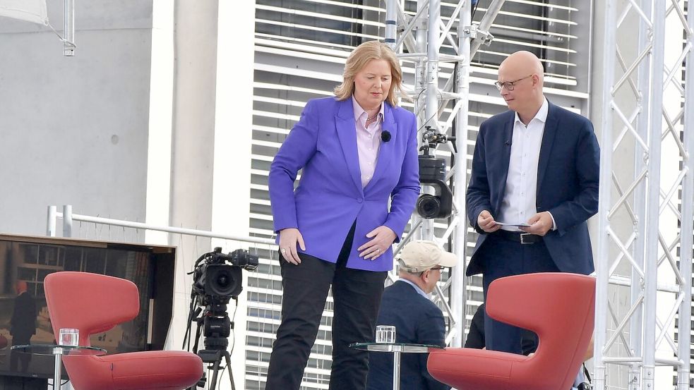 Bas beim Sommerinterview der ARD. Foto: Paul Zinken/dpa