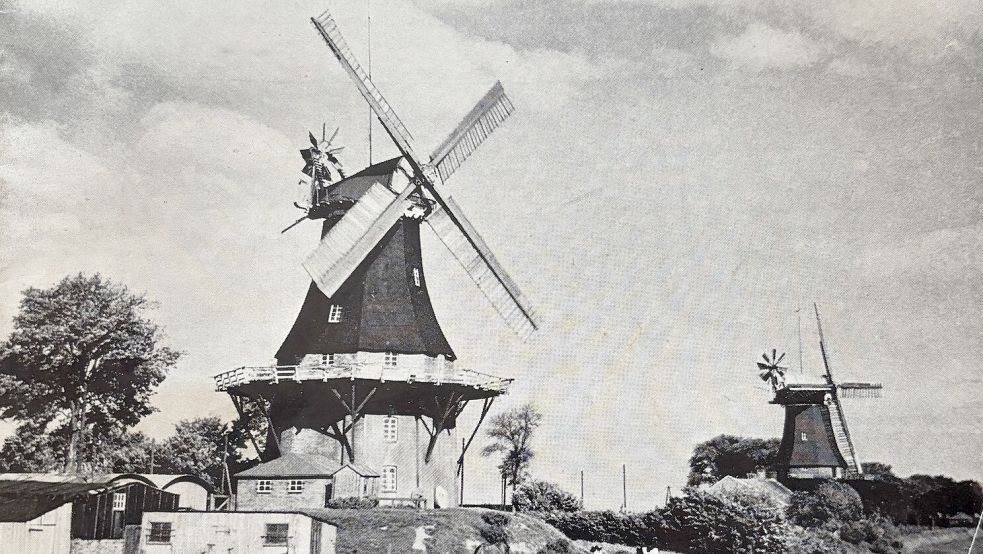 Die Zwillingsmühlen auf Aufnahmen, die aus der Mitte des 20. Jahrhunderts stammen. Mühlen stehen an dieser Stelle schon seit vielen hundert Jahren. Foto: privat