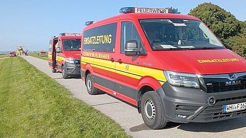 Großeinsatz an der Wasserkante von Wilhelmshaven. Foto: Feuerwehr Wilhelmshaven