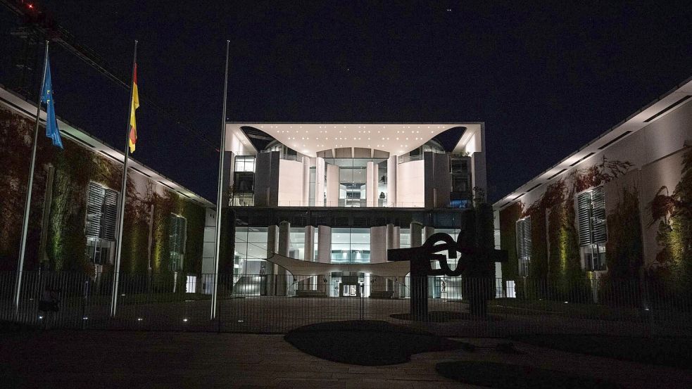 Im Kanzleramt wurde bis in die Nacht beraten. Foto: Fabian Sommer/dpa