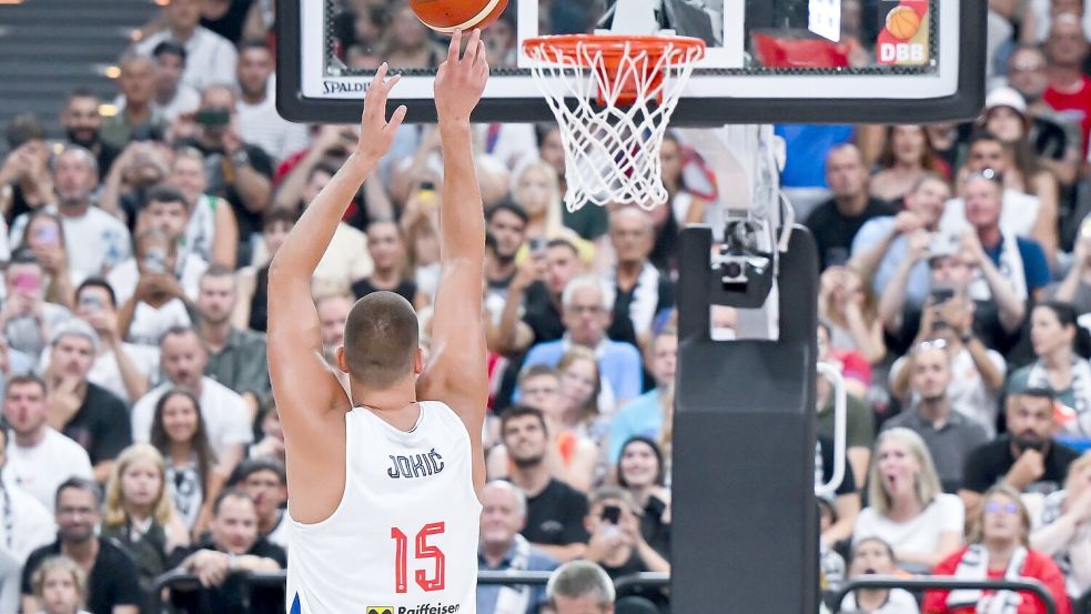 Tat nur so viel wie nötig: Center Nikola Jokic. Foto: Sven Hoppe/dpa
