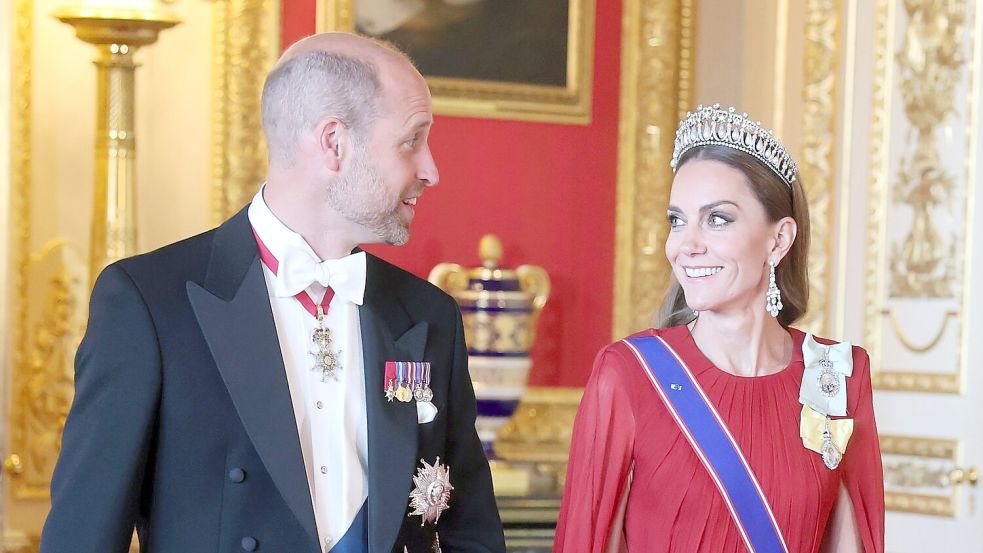 Sie haben gut lachen: Prinz William und Kate dürfen sich auf ein neues Zuhause freuen. (Archivbild) Foto: Chris Jackson/PA Wire/dpa