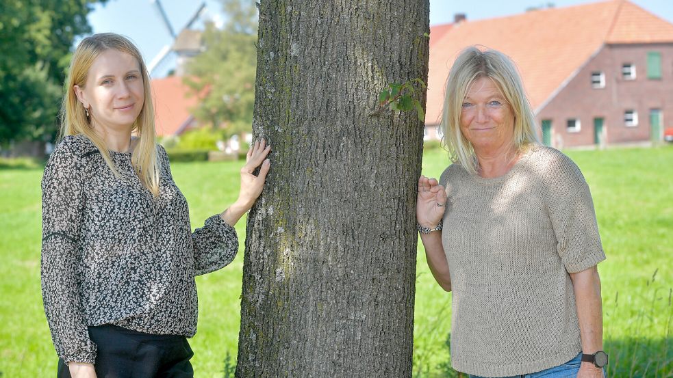 Valeriia Bila und Mechthild Tammena setzen sich für die ukrainische Gemeinschaft in Leer ein. Foto: Klaus Ortgies