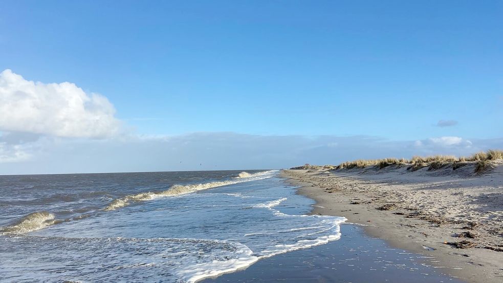 Sandstrände wie der auf Spiekeroog sind hochdynamischen Prozessen ausgesetzt: Wind und Wellen verändern tagtäglich ihre Struktur. Foto: Melanie Hanz