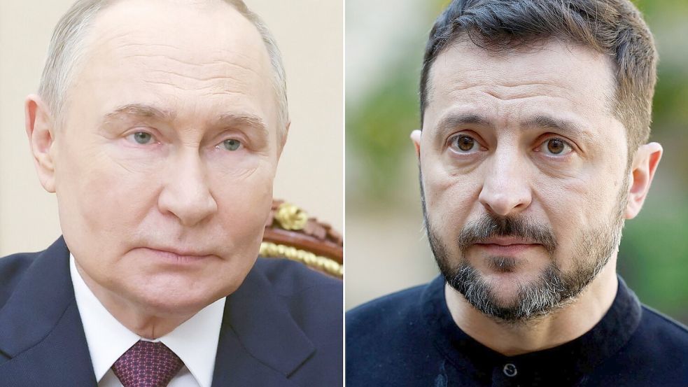 Kremlchef Putin hat hohe Hürden vor einer Begegnung mit dem Ukrainer Selenskyj aufgebaut. (Archivbild) Foto: Gavriil Grigorov/Pool Sputnik Kremlin via AP/Stephanie Lecocq/Pool Reuters/AP/dpa/dpa