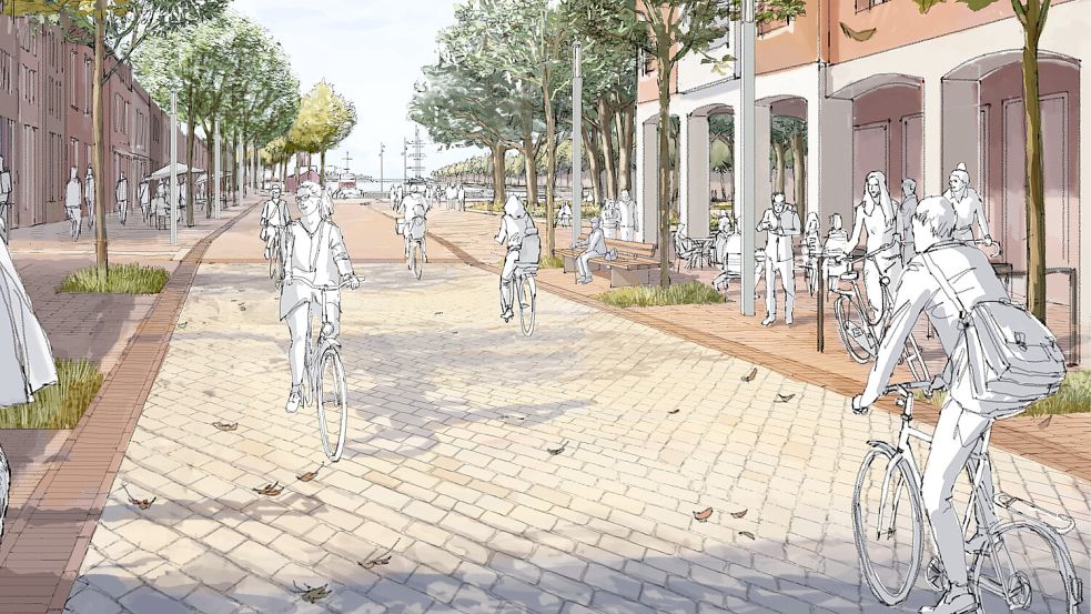 Die neue Neutorstraße. Grafik: Stadt Emden