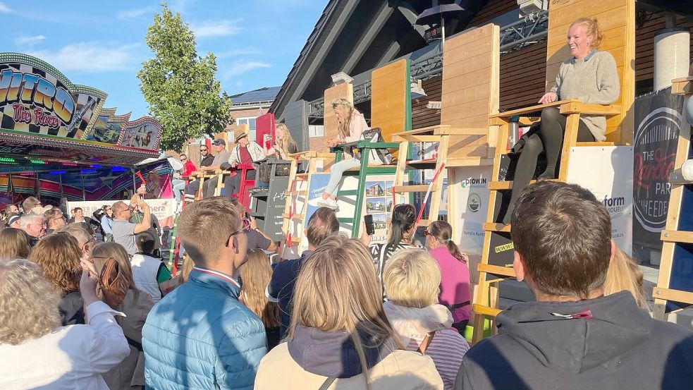 Es soll im Herbst 2025 wieder ein Pfahlsitz-Wettbewerb organisiert werden. Archivfoto: Dirk Hellmers