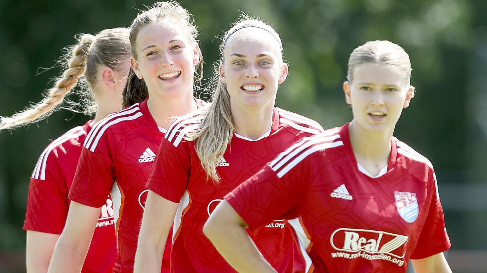 Gut lachen hatten die TiMoNo-Spielerinnen am Sonntag nach der Partie. Archivfoto: Doden