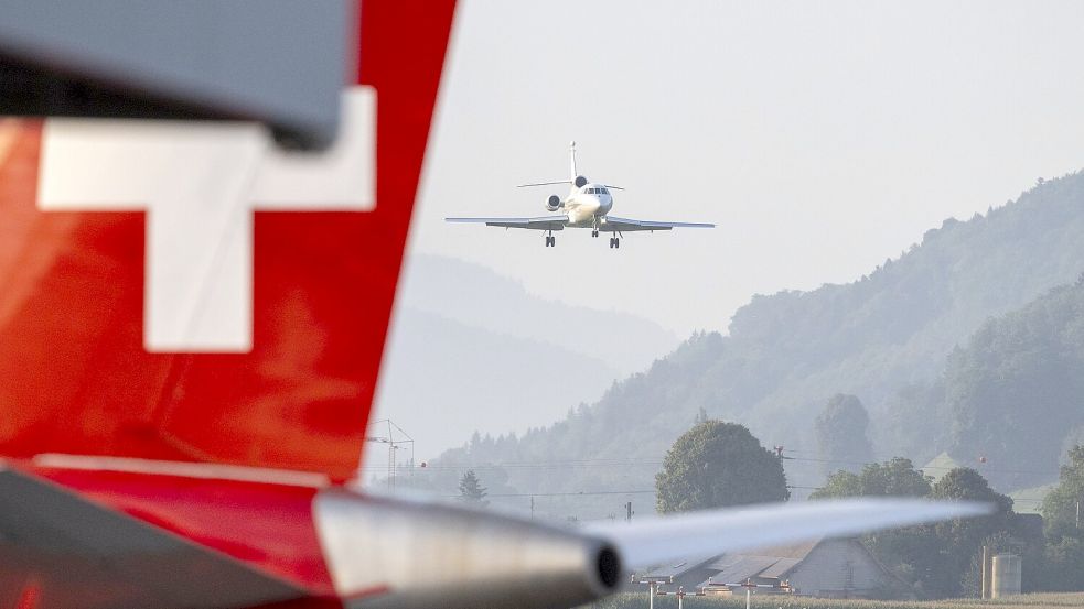 Unverrichteter Dinge kehrte die Schweizer Bundespräsidentin in die Schweiz zurück (Archivbild) Foto: Peter Schneider/KEYSTONE/dpa