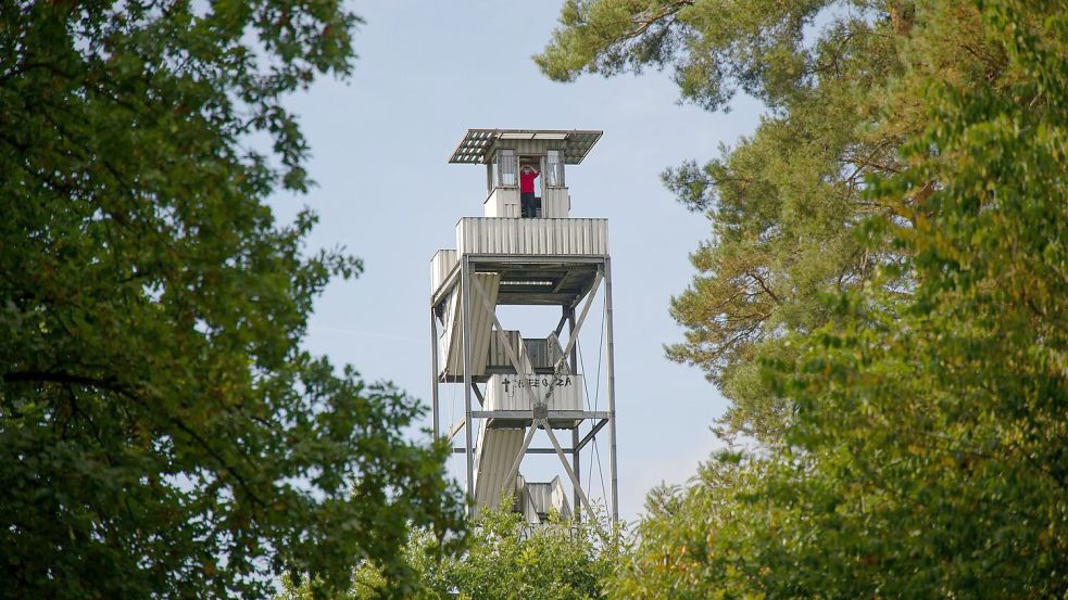 Der Feuerwachturm Galgenberg am nördlichen Rand des Ruhrgebiets ist Teil eines Verbundes. Foto: Henning Kaiser/dpa