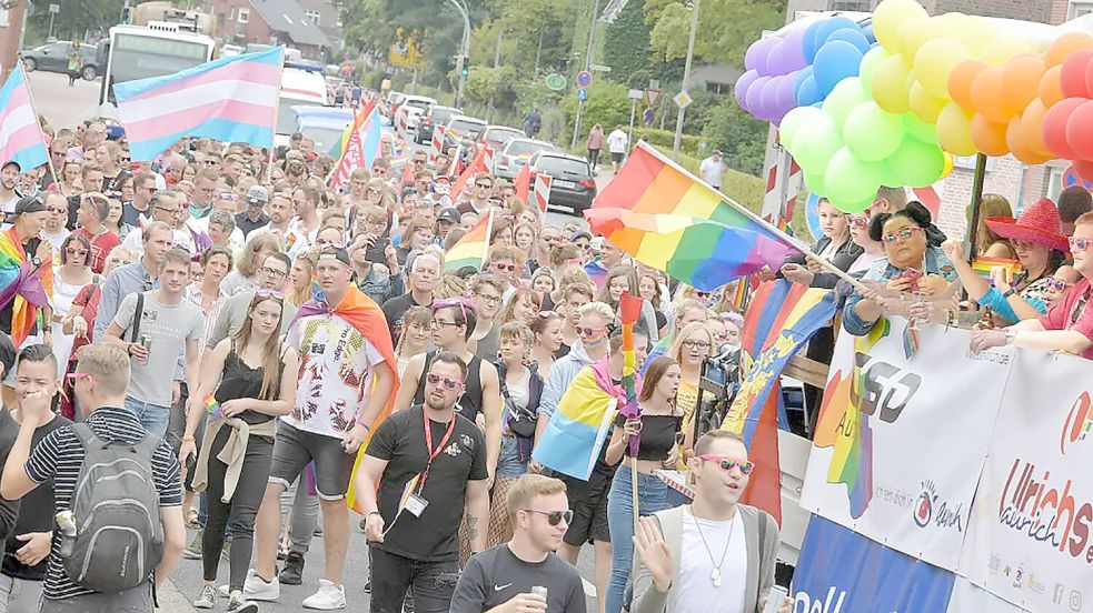 Am Samstag findet der 10. CSD in Aurich statt. Was Sie wissen müssen. Foto: Archiv / Klaus Ortgies