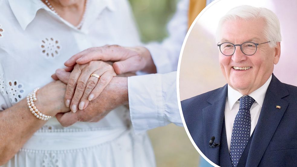 Wer großes Ehejubiläum feiert, darf sich auf ein Schreiben des Bundespräsidenten Frank-Walter Steinmeier freuen. Foto: IMAGO/Depositphotos, dpa/Bernd von Jutrczenka
