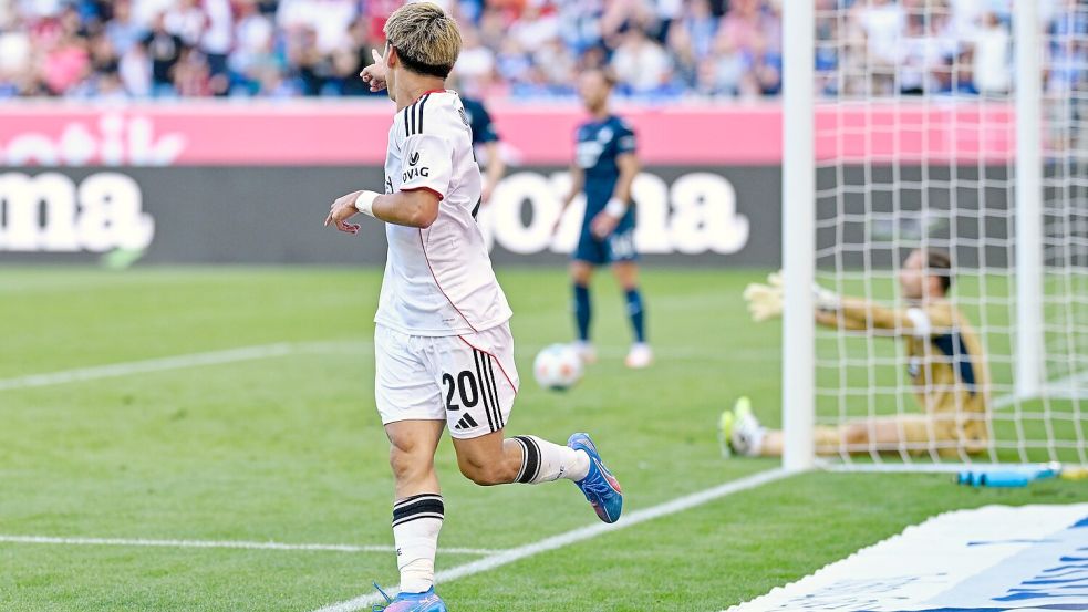 Traf zweimal für die Eintracht: Ritsu Doan. Foto: Uwe Anspach/dpa