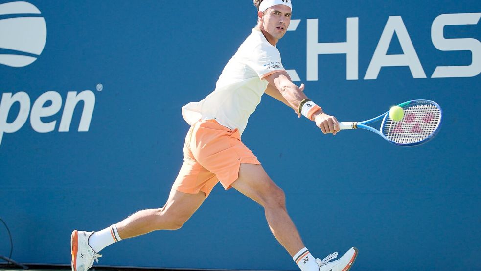 Daniel Altmaier konnte seine Partie gegen Alex De Minaur nicht zu Ende spielen. Foto: Pamela Smith/FR172156 AP/AP/dpa