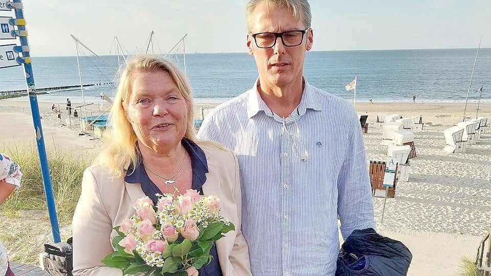 Tina Mißmahl, hier mit ihrem Ehemann Markus, ist neue Bürgermeisterin Wangerooges. Foto: Theo Kruse