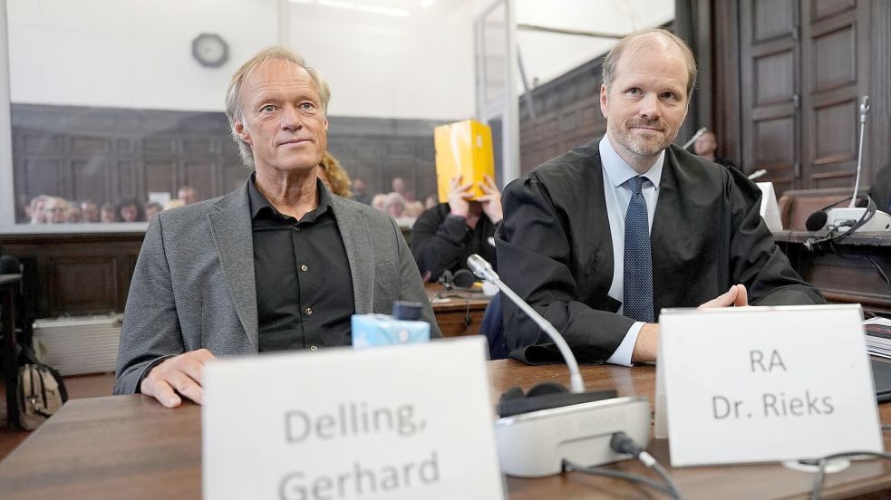 Gerhard Delling erklärte, seiner Lebensgefährtin Christina Block Mut gemacht zu haben, äußert sich aber nicht zu den konkreten Anklagepunkten. Foto: Marcus Brandt/dpa-Pool/dpa