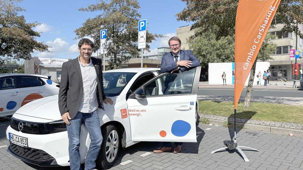 Zufrieden mit der Bilanz: Standortmanager Fleming Erdwiens und Oberbürgermeister Tim Kruithoff.