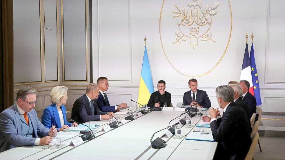 Die Beratungen über die militärische Unterstützung der Ukraine laufen seit Monaten. Foto: Ludovic Marin/Pool AFP/AP/dpa