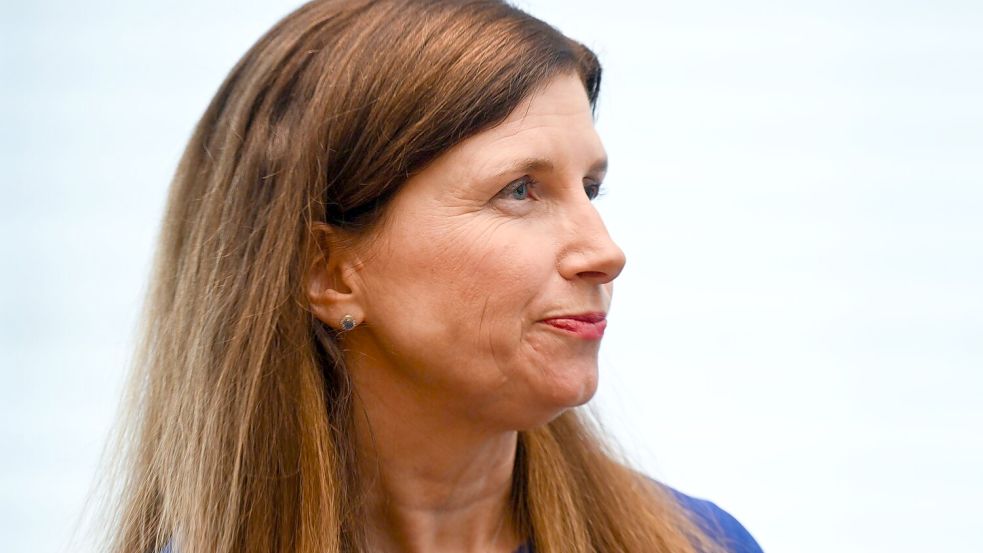 Commerzbank-Chefin Bettina Orlopp will die Eigenständigkeit des Frankfurter Dax-Konzerns verteidigen. (Archivbild) Foto: Arne Dedert