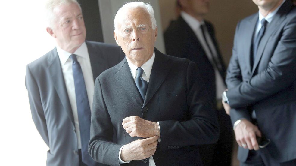 Giorgio Armani ist tot. Foto: dpa/ANSA/Matteo Bazzi