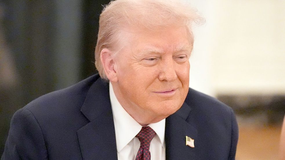 Donald Trump sieht in der Milliardenstrafe gegen Google vor allem eine Attacke auf ein US-Unternehmen. (Archivbild) Foto: Alex Brandon/AP/dpa
