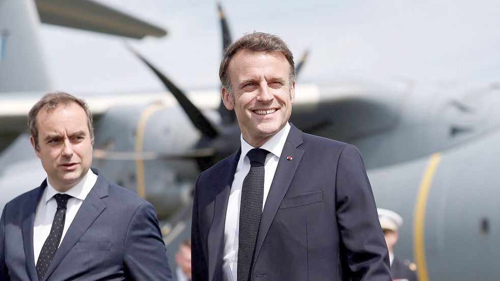 Lecornu gilt als Vertrauter Macrons. (Archivbild) Foto: Benoit Tessier/Reuters Pool/AP/d