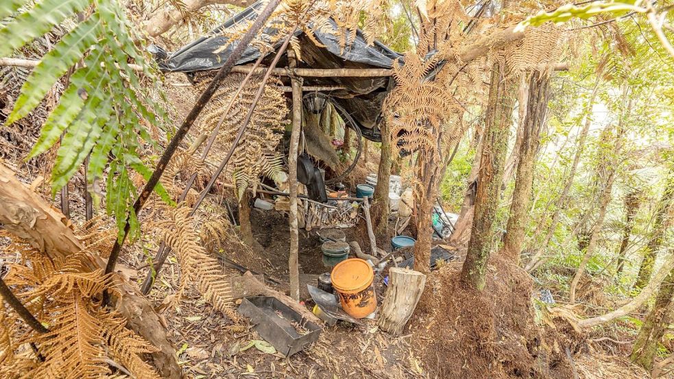 Das Camp war extrem gut versteckt. Foto: NZ Police/dpa