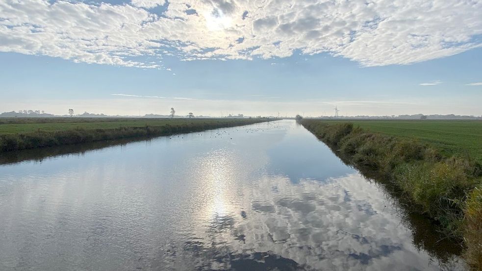 Die Küste ist Entwässerungsland: Über Schloote und Tiefs wird Oberflächenwasser durch Schöpfwerke und Siele in die Nordsee entwässert. Foto: Melanie Hanz